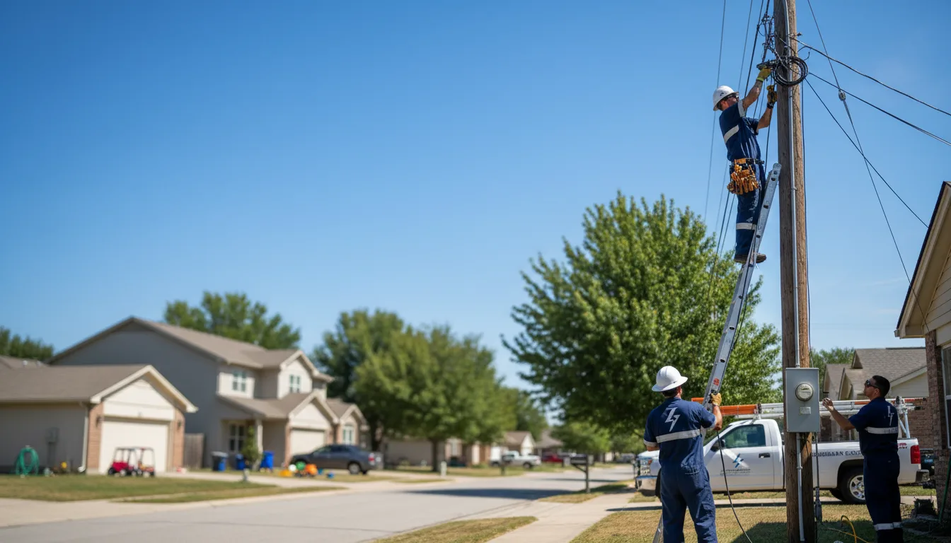 Residential electrician providing installation services in Midvale, ID